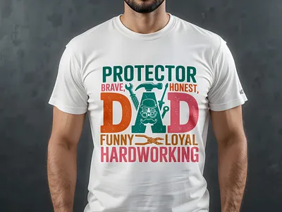 Dad T-shirt Design animation branding costom design creative design graphic design illustration logo motion graphics ux vector