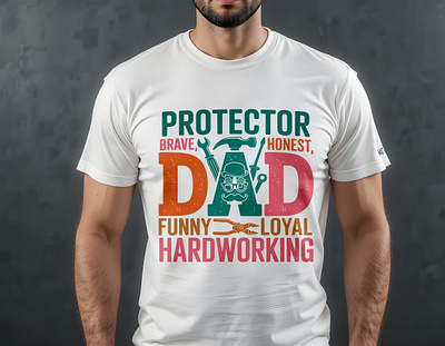 Dad T-shirt Design animation branding costom design creative design graphic design illustration logo motion graphics ux vector