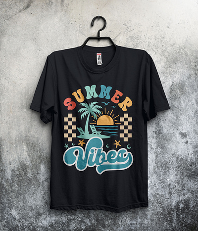 Summer Day T-shirt 👚 branding costom design creative design graphic design illustration logo summary vector