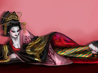 Oiran digitalart art artist digitalart art digitaldrawing digitralart graphic design illustration