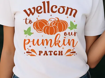 Pumkin T-shirt 👚 branding costom design creative design graphic design illustration logo pumpkin 🎃 vector