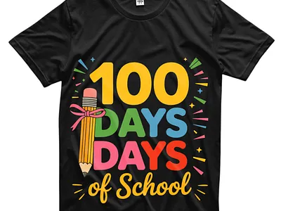 100 Days T-shirt Design branding costom design creative design graphic design illustration logo ux vector