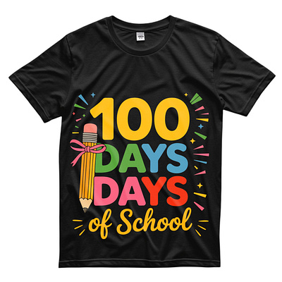 100 Days T-shirt Design branding costom design creative design graphic design illustration logo ux vector
