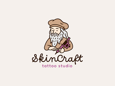 SkinCraft brand cute design graphic design illustration logo tatoo vector