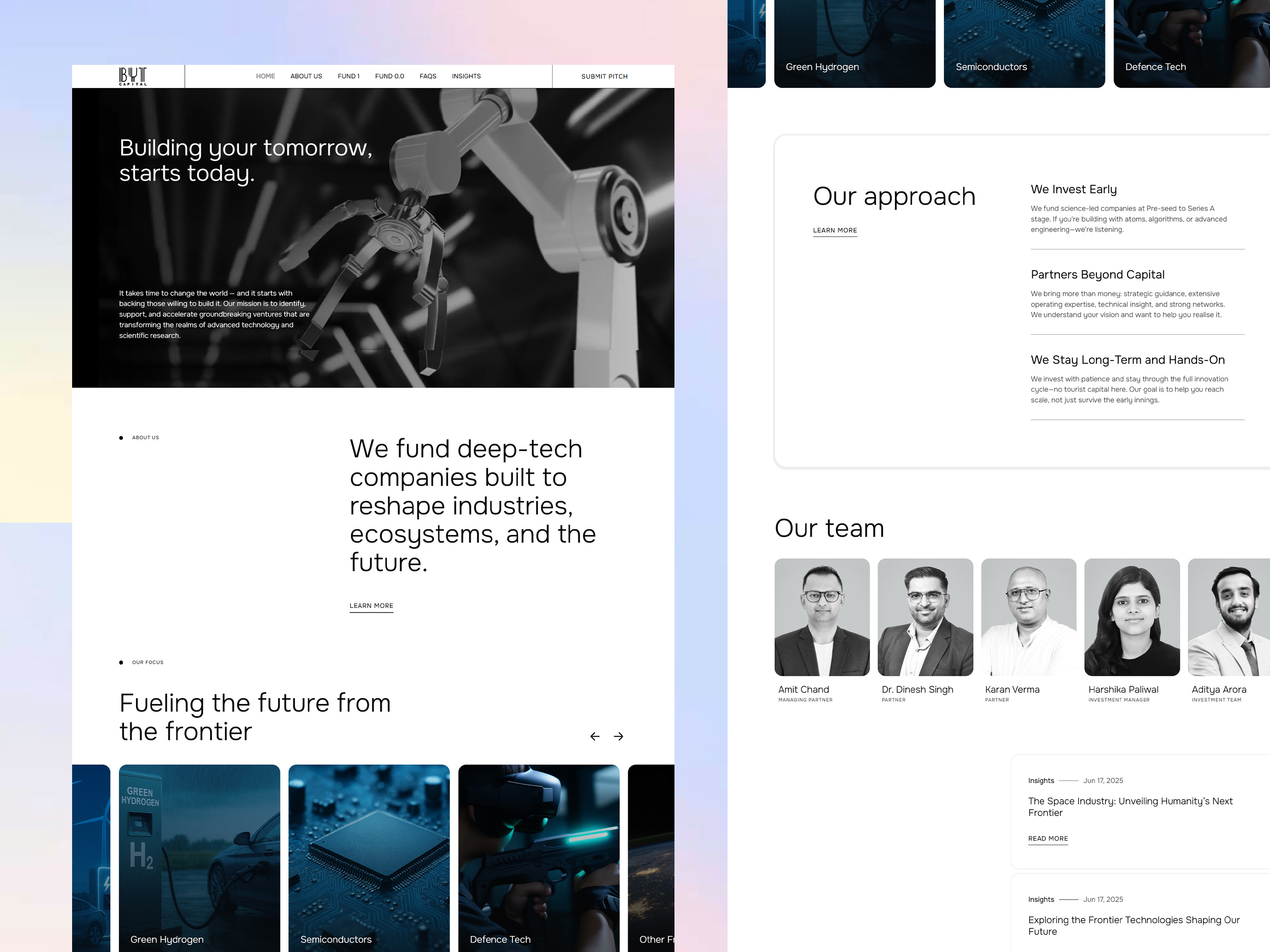 BYT Capital Website Development brand branding ui design uiux uiux design website design