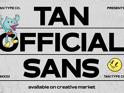 TAN - OFFICIAL Sans Serif FONT 3d animation bold branding clean font design font graphic design modern modern font modern typeface motion graphics retro sans serif sans serif display sans serif typeface serif tan official sans serif font ui vintage