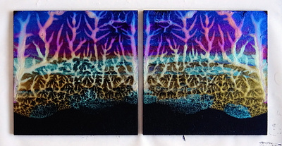 Easy DIY Art Trees Anyone Can Try! 🌳✨ acrylic acrylic paint art branding design illustration paintings pouring tutorial