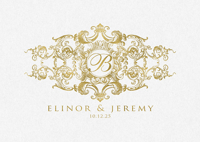 Vintage Wedding Logo bespoke wedding logo custom monogram custom wedding logo design illustration logo luxury logo luxury wedding logo wedding logo wedding monogram