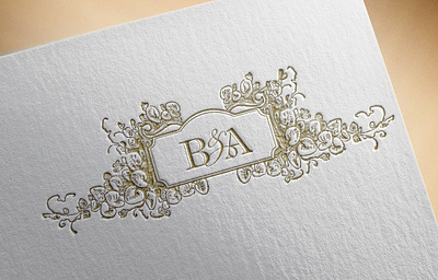 Vintage Wedding Logo bespoke wedding logo custom monogram custom wedding logo design illustration logo luxury logo luxury wedding logo wedding logo wedding monogram