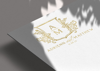 Custom Crest, Wedding Crest bespoke wedding logo custom monogram custom wedding logo design illustration logo luxury logo luxury wedding logo wedding logo wedding monogram