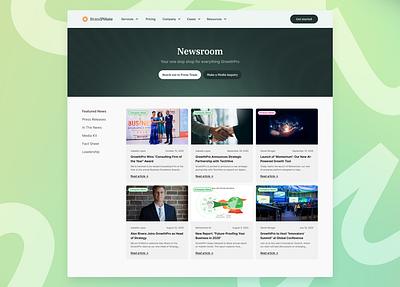 DailyUI Challenge #059 — Background Pattern app branding dailyui day 59 design desktop graphic design media page mobile newsroom press page ui ux ux design