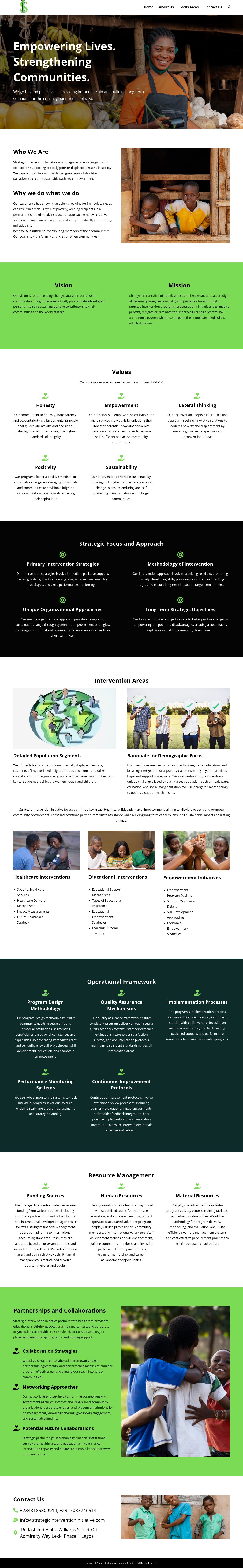 Strategic Intervention Initiative elementor ui wordpress