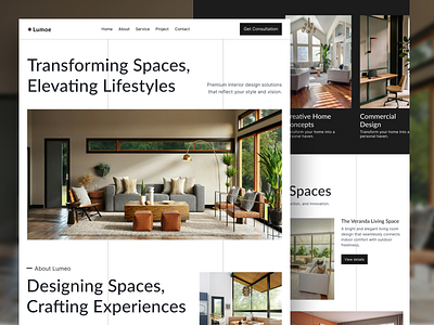 Lumeo – Interior Design Minimalist Website branding clean creative interior luxurydesign minimalist design modern moderninteriors residentialdesign ui uiux uiux design web design website webste interior