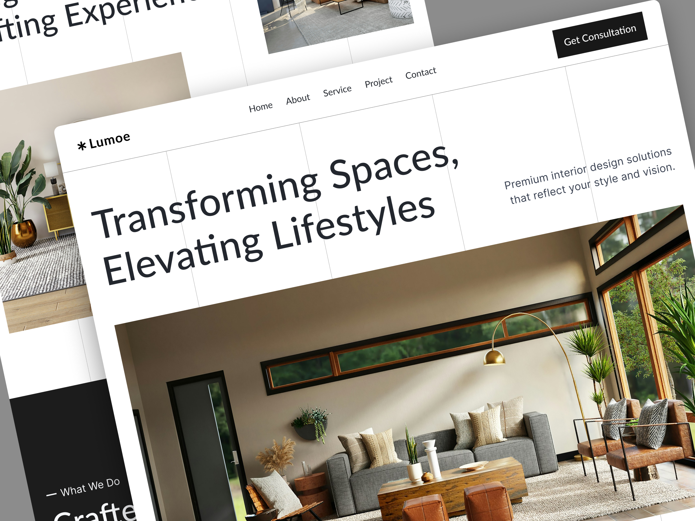 Lumeo – Interior Design Minimalist Website branding clean creative interior luxurydesign minimalist design modern moderninteriors residentialdesign ui uiux uiux design web design website webste interior