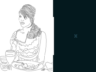 Portrait Practice_ Gemma Arterton_ In Lines_09 illustration