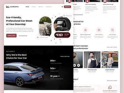 Car wash landing page design app figma graphic design ui uiux design ux website