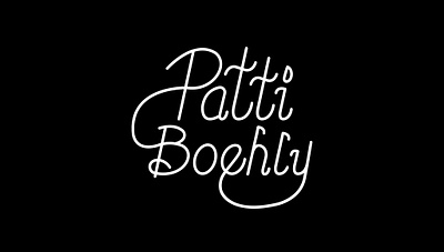 Patti Boehly - Script Logo branding chalkboard graphic design handrawn illustration lettering line art line work lines logo logo logo design oil painter painting script vector