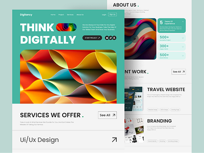 Digitancy website landing page agency creative design digital art digital product landing page web