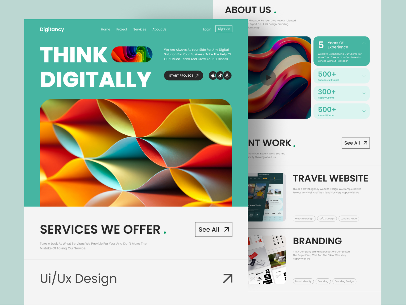 Example of Landing Page Design & Framer Development