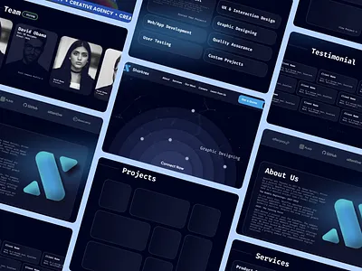 Sharkrex - Software Agency Website Design branding design graphic design logo ui website