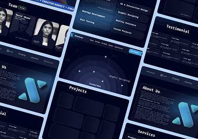 Sharkrex - Software Agency Website Design branding design graphic design logo ui website