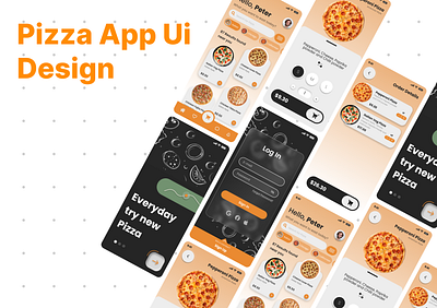 Pizza App Ui Design app design graphic design pizza ui ux