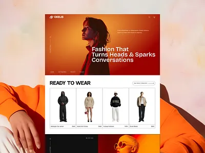 OXELIS - Fashion Website Design & Landing Page brand identity branding clean design creative design fashion landing page fashion website graphic design illustration interface logo minimal website design modern design product design startup trendy website ui homepage uiux design vexo lab agency visual design
