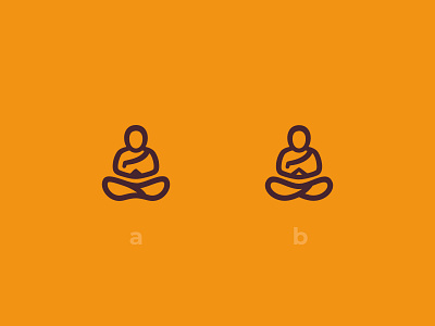 Minimalist monk logo branding buddhist design graphic design logo mark minimalist monk praying simple