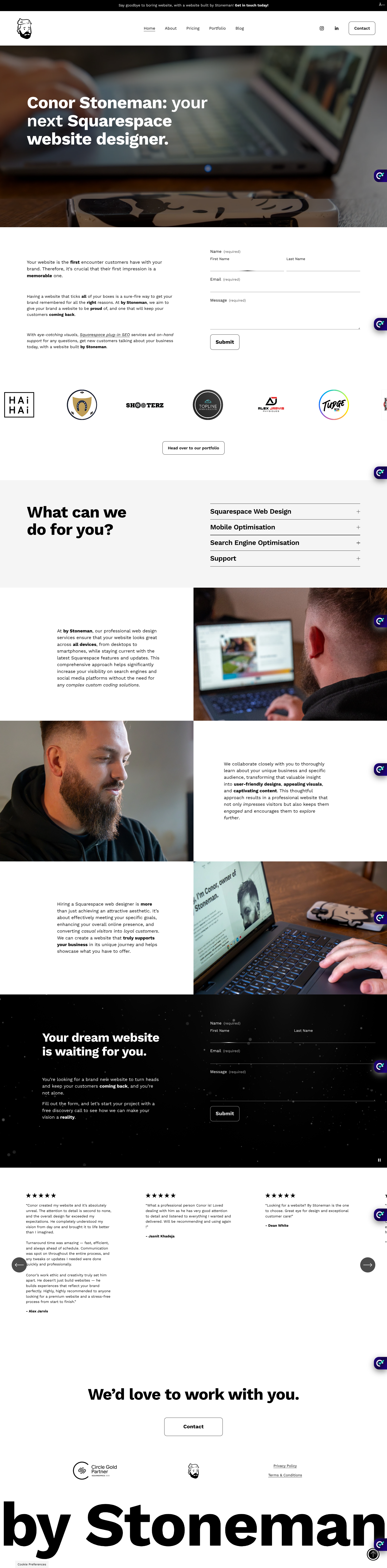 by Stoneman Squarespace Website Build