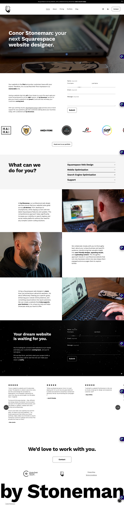 by Stoneman Squarespace Website Build