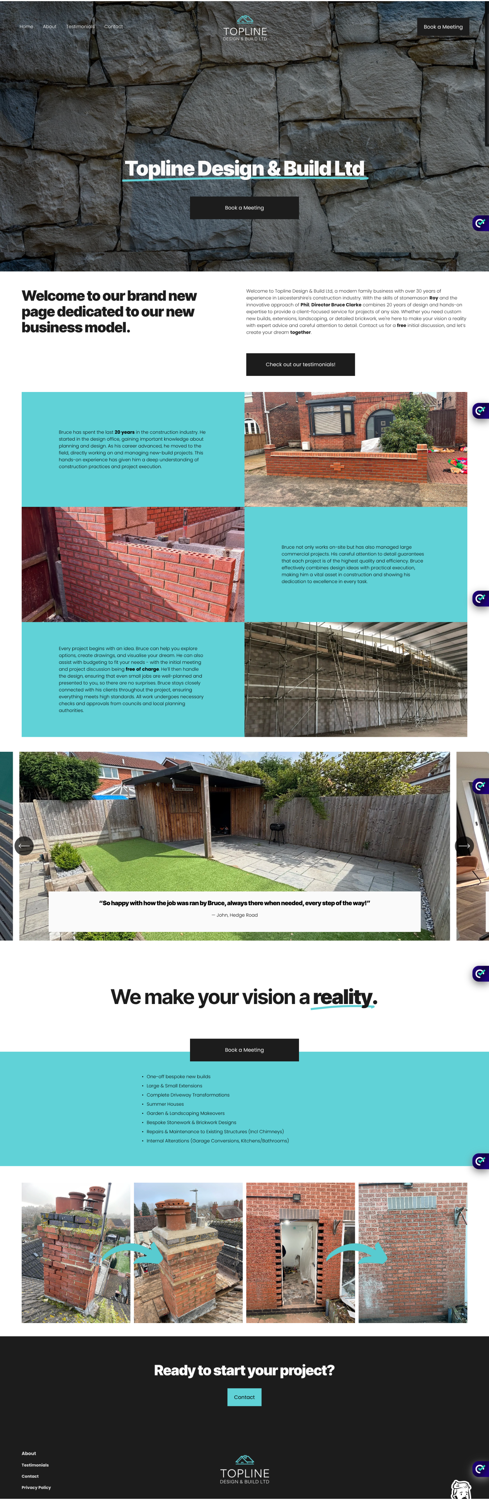 Topline Design & Build Squarespace Website Build