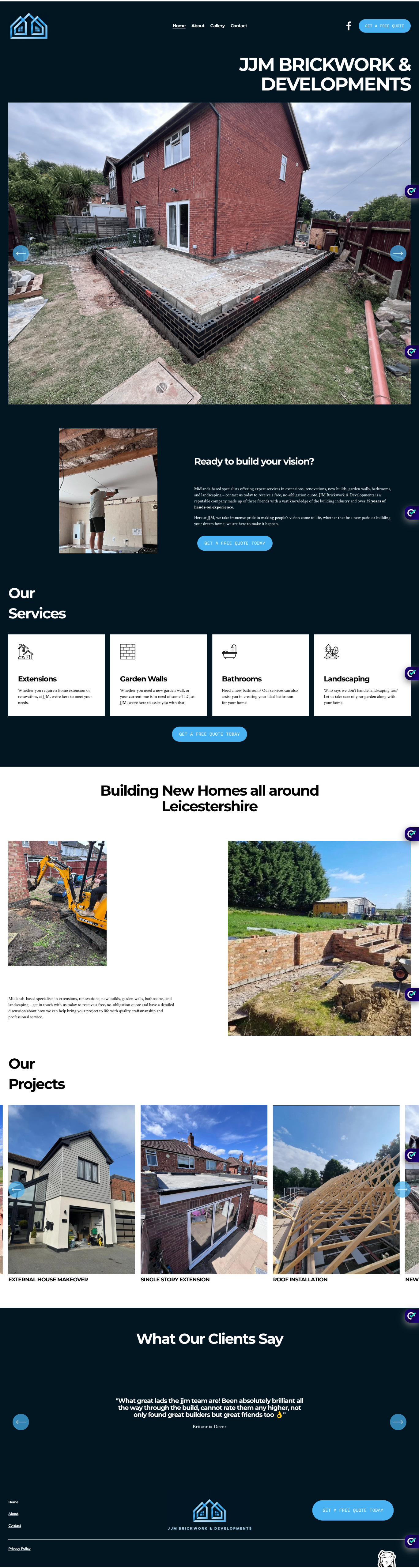 JJM Brickwork & Developments Squarespace Website Build
