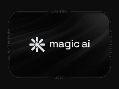 Magic Ai - Logo design abstract ai ai logo brand identity branding defi graphic design icon logo logo designer logo mark logotype magic minimalist logo modern logo saas start up sun brust tech logo web3