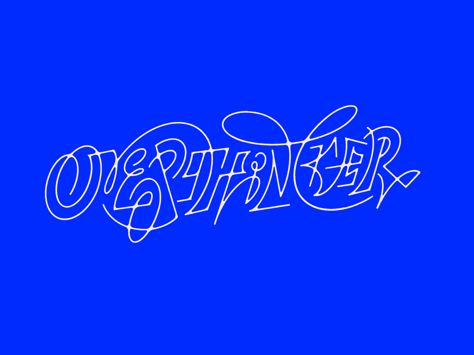 Overthinker – apparel graphics (lettering) by Nikita Bauer on Dribbble