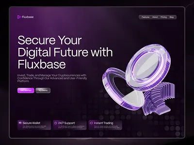 FluxBase - Web Design bitcoin website blockchain design blockchain ui blockchain website creative website crypto crypto landing page crypto website finance website fintech fintech web design landing page tech website technology website ui ux web design