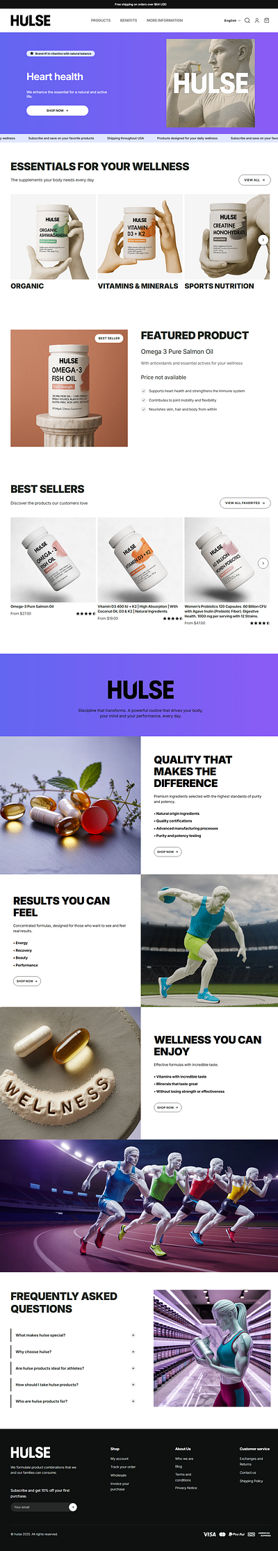 Modern Shopify Storefront Design branding creative dribbble ecommerce ecommercedesign healthbrand landingpage minimal modern nutrition shopify shopifydesign shopifystore uidesign uiux uxdesign visualdesign vitamins webdesign wellness