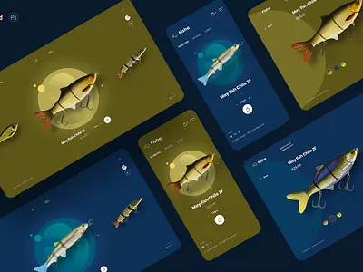 Fisho - Fishing Bait Store ecommerce Template design graphic design illustration landing landing page landing pages logo page pages template ui ux web web header website