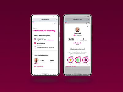 T-Mobile service page design ui ux