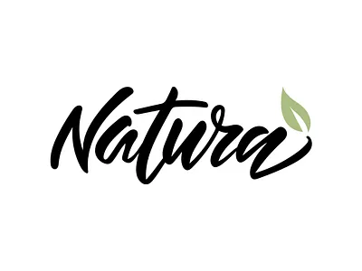 Natura Logo design graphic design illustration lettering logo typography vector