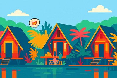 Dusun Bambu, Indonesia branding design graphic design illustration ui vector visual