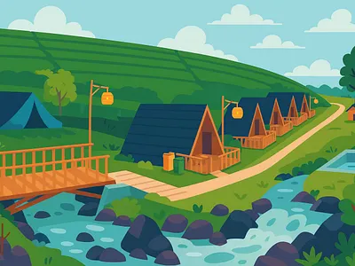 Eco Park Curug Tilu, Indonesia branding design graphic design illustration ui vector visual