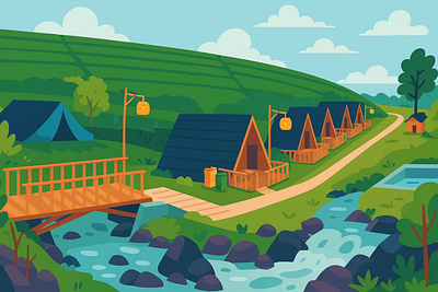 Eco Park Curug Tilu, Indonesia branding design graphic design illustration ui vector visual