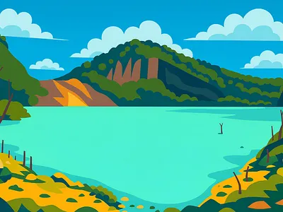 Kawah Putih Ciwidey, Indonesia branding design graphic design illustration ui vector visual