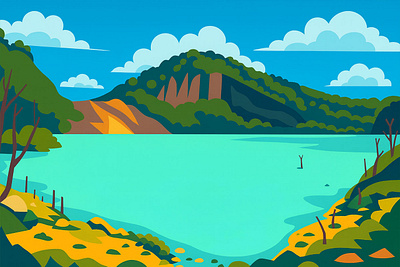 Kawah Putih Ciwidey, Indonesia branding design graphic design illustration ui vector visual