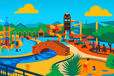 Margacinta Park Indonesia branding design graphic design illustration ui vector visual