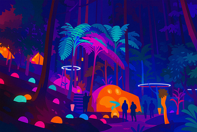 Taman Main Mili-Mili & Hutan Mycelia, Indonesia branding design graphic design illustration ui vector visual