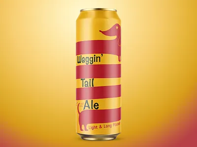 Waggin' Tail Ale - Light & Long Pilsner beer beer art branding can can design colorful craft beer design dog fun graphic design illustration label label design logo packaging vector