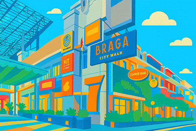 Braga Citiwalk, Indonesia branding design graphic design illustration ui vector visual
