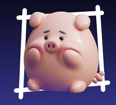 Piggy - MagicaCSG 3d 3dmodeling character illustration stylized