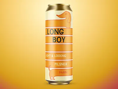 Long Boy. - Light & Loooong Pilsner beer beer art beer design beer designer branding brewery can craft beer design designer dog graphic design illustration label package packaging